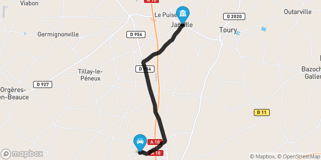 Itinéraire vers Janville