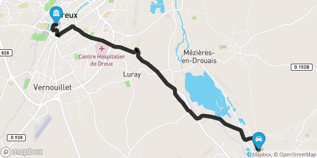 Itinéraire vers Dreux