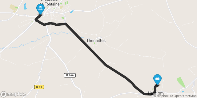 Itinéraire vers Vervins
