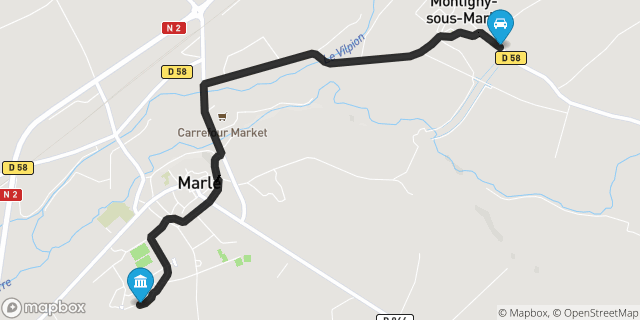 Itinéraire vers Marle