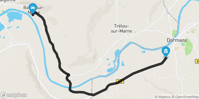 Itinéraire vers Dormans