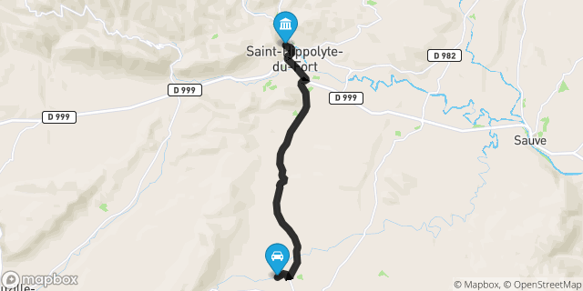 Itinéraire vers Saint-Hippolyte-du-Fort