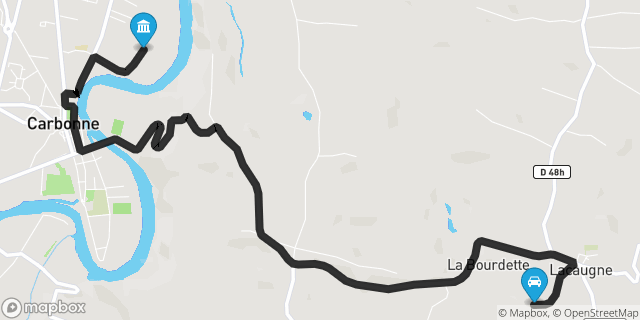 Itinéraire vers Carbonne
