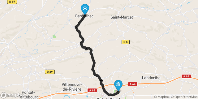 Itinéraire vers Saint-Gaudens