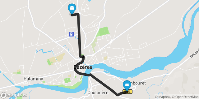 Itinéraire vers Cazères
