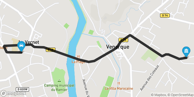 Itinéraire vers Venerque