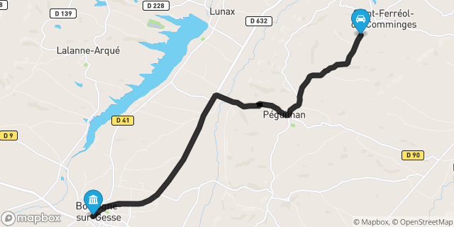 Itinéraire vers Boulogne-sur-Gesse