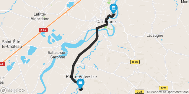 Itinéraire vers Carbonne