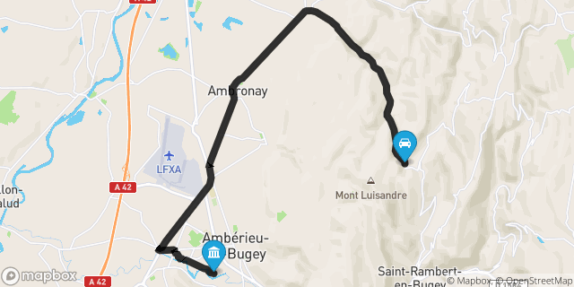 Itinéraire vers Ambérieu-en-Bugey