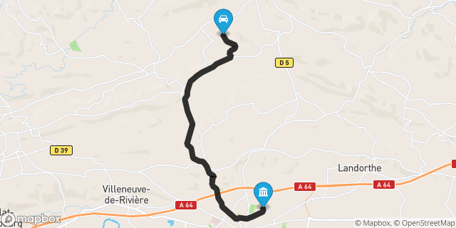 Itinéraire vers Saint-Gaudens