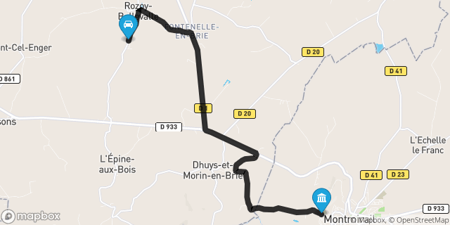 Itinéraire vers Montmirail