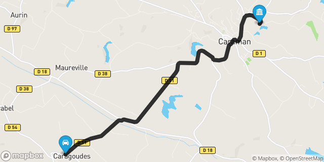 Itinéraire vers Caraman