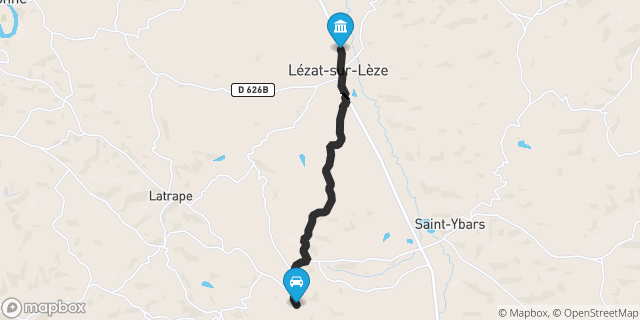 Itinéraire vers Lézat-sur-Lèze