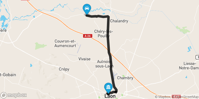 Itinéraire vers Laon