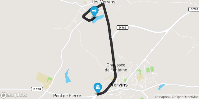 Itinéraire vers Vervins