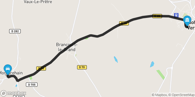 Itinéraire vers Bohain-en-Vermandois
