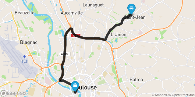 Itinéraire vers Toulouse