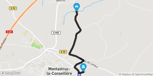Itinéraire vers Montastruc-la-Conseillère