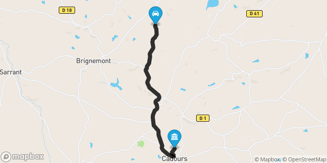 Itinéraire vers Cadours