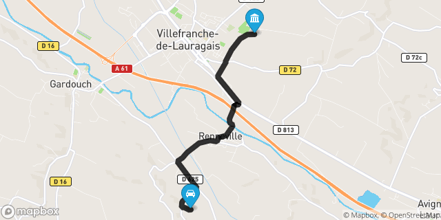 Itinéraire vers Villefranche-de-Lauragais