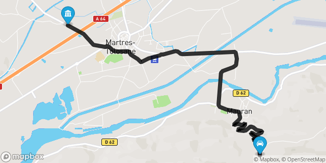 Itinéraire vers Martres-Tolosane