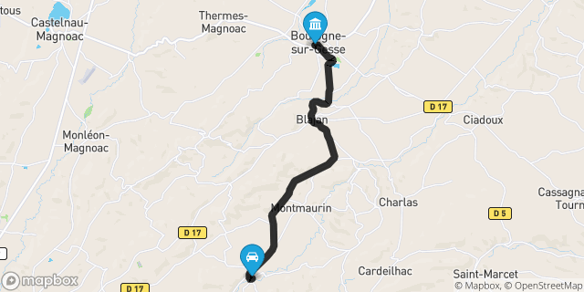 Itinéraire vers Boulogne-sur-Gesse