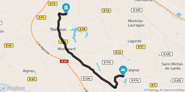 Itinéraire vers Nailloux