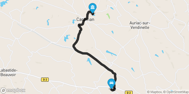 Itinéraire vers Caraman