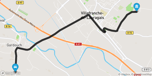 Itinéraire vers Villefranche-de-Lauragais