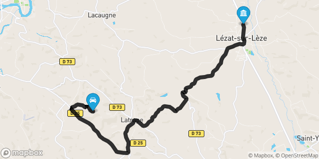 Itinéraire vers Lézat-sur-Lèze