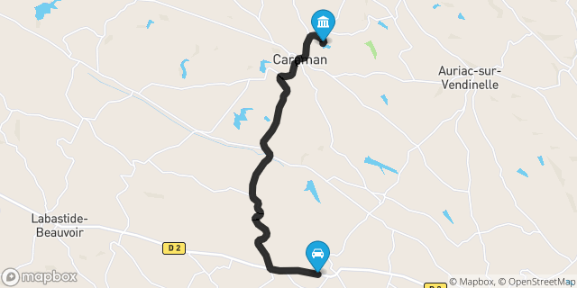 Itinéraire vers Caraman