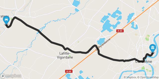 Itinéraire vers Carbonne