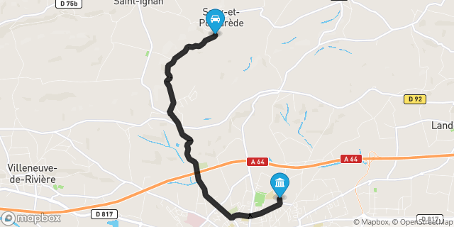 Itinéraire vers Saint-Gaudens