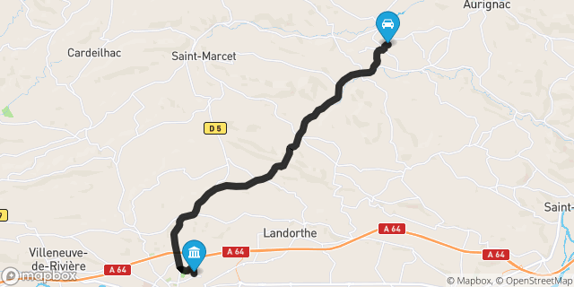 Itinéraire vers Saint-Gaudens
