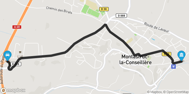 Itinéraire vers Montastruc-la-Conseillère