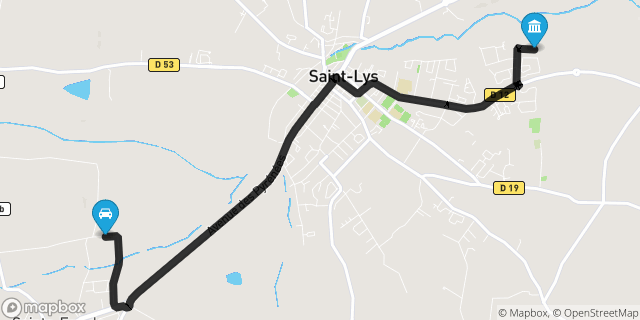 Itinéraire vers Saint-Lys