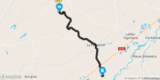 Itinéraire vers Cazères