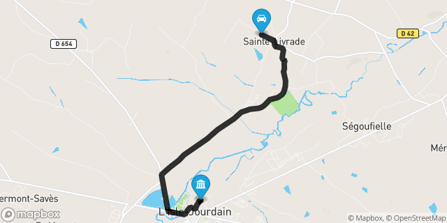Itinéraire vers L'Isle-Jourdain