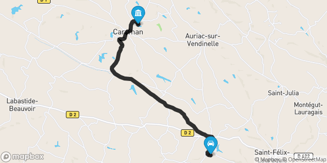 Itinéraire vers Caraman