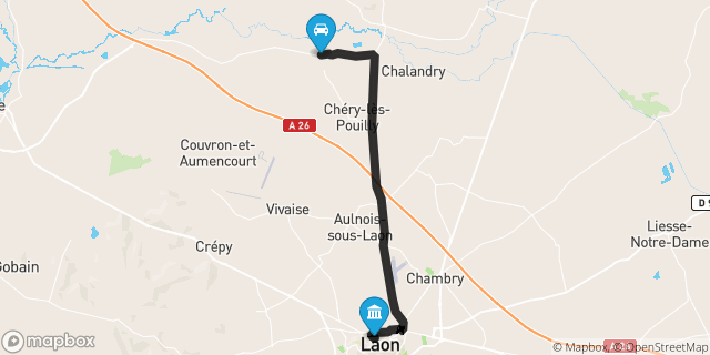 Itinéraire vers Laon