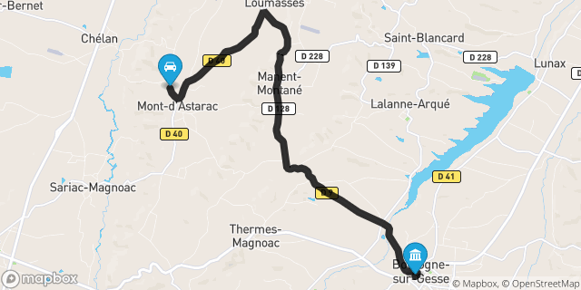 Itinéraire vers Boulogne-sur-Gesse