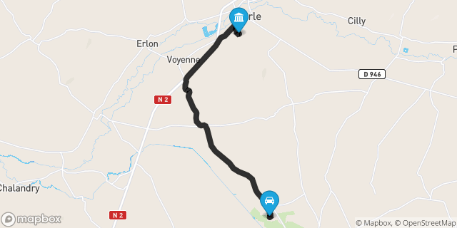 Itinéraire vers Marle