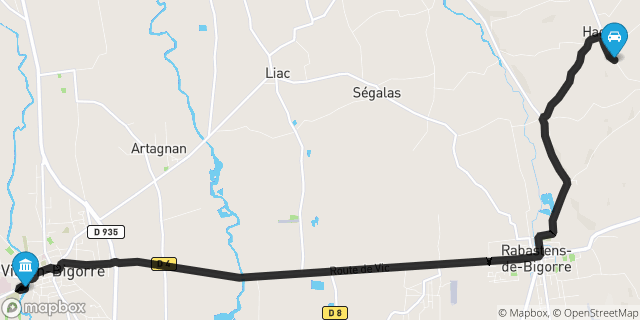 Itinéraire vers Vic-en-Bigorre