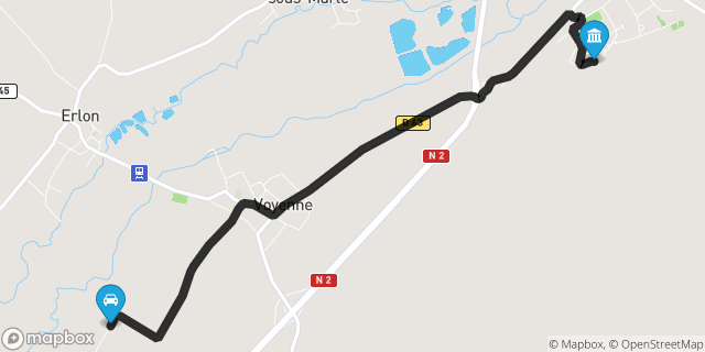 Itinéraire vers Marle