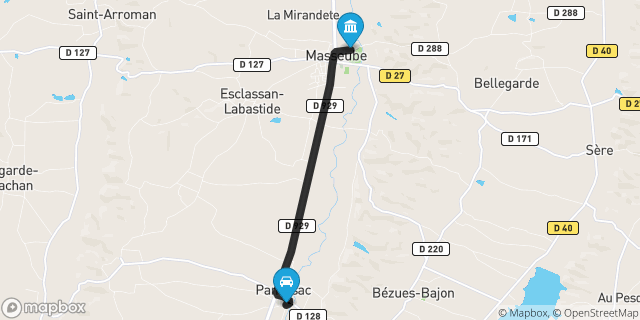 Itinéraire vers Masseube