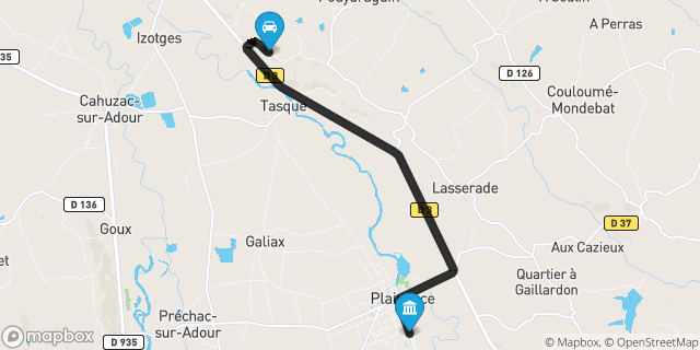Itinéraire vers Plaisance