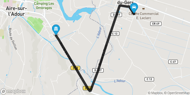 Itinéraire vers Aire-sur-l'Adour