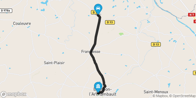 Itinéraire vers Bourbon-l'Archambault