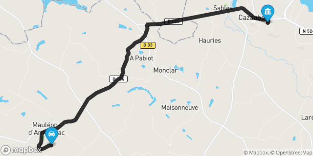 Itinéraire vers Cazaubon