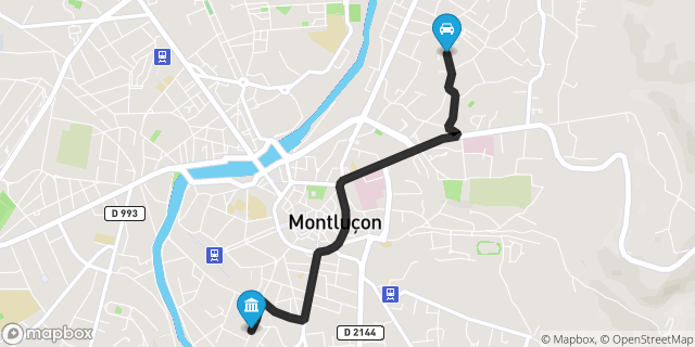 Itinéraire vers Montluçon